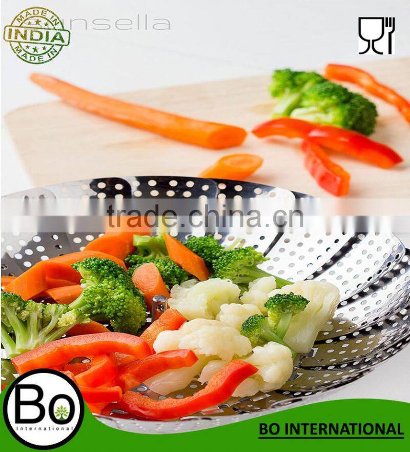 Best Cookware Stainless Vegetable Steamer, 5.3" to 9.3"