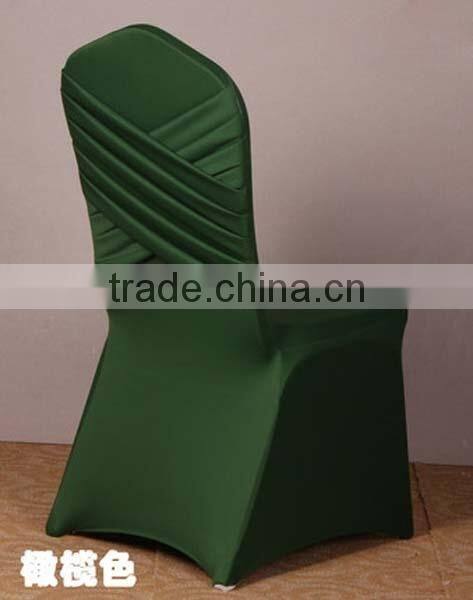 LGC037 red ruffled universal spandex chair cover