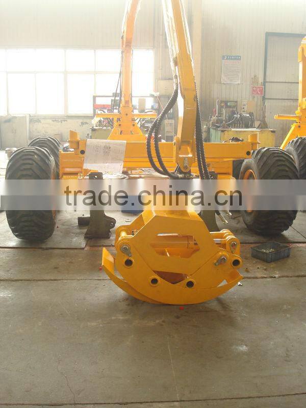 CE 5 ton log loader trailer with crane for tractor / ATV