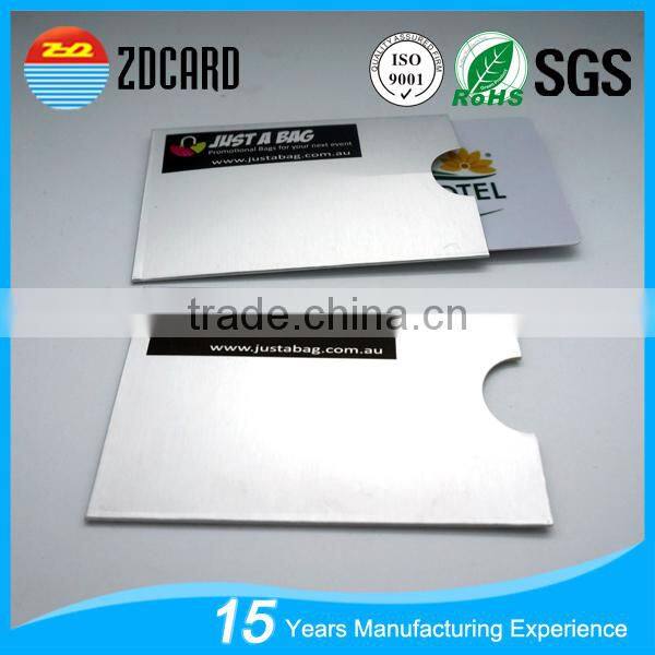 Aluminium Safety RFID Blocking Sleeve For Business/ID Card