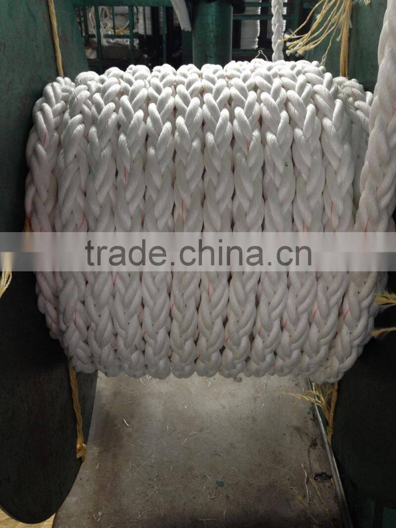 8-strand braided 40mm polyproplene mooring rope for ship