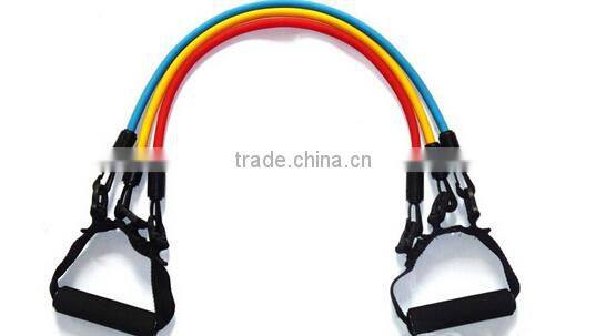 Chest Arm Resistance Tubing Band Strength Pull Exercise Toning Muscle Stretching