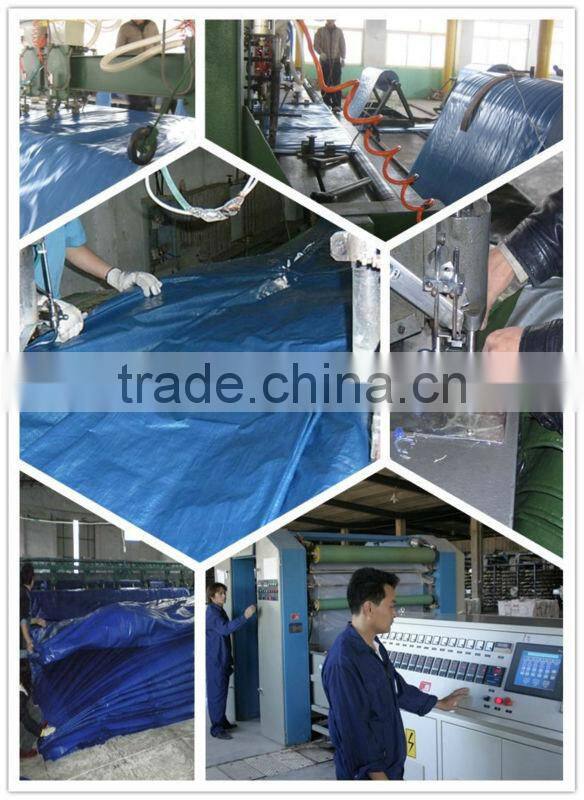 Pond lining Cross Laminated Tarpaulin blue color