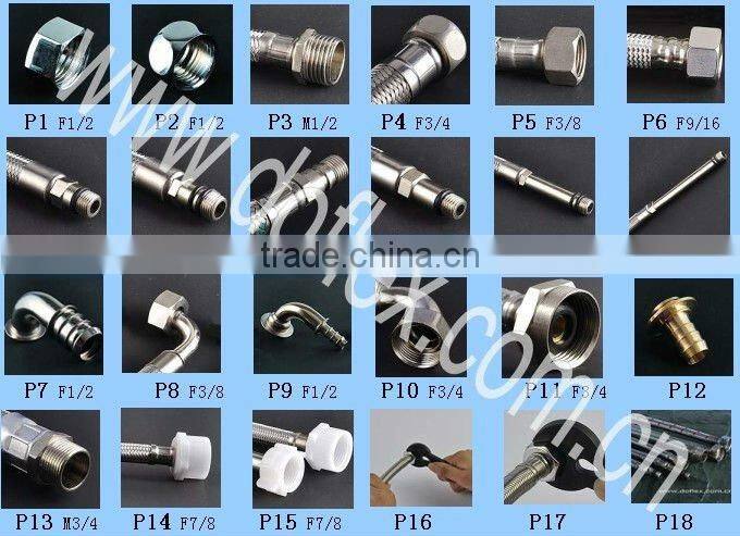 Doflex 2015 new fashion Stainless Steel 304 Flexible Braided Hose 1/2 inch x M10x1
