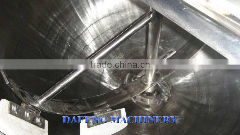 Vertical steam heated jacket kettle cooker