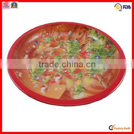 China factory custom round tin tray