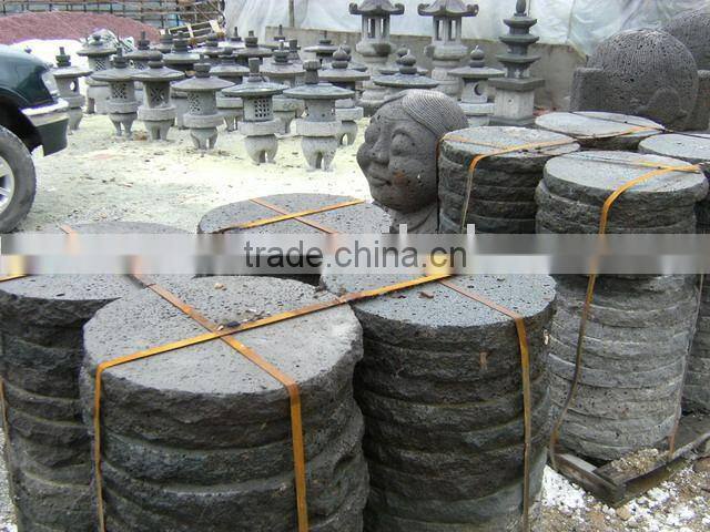 Garden round lava stone