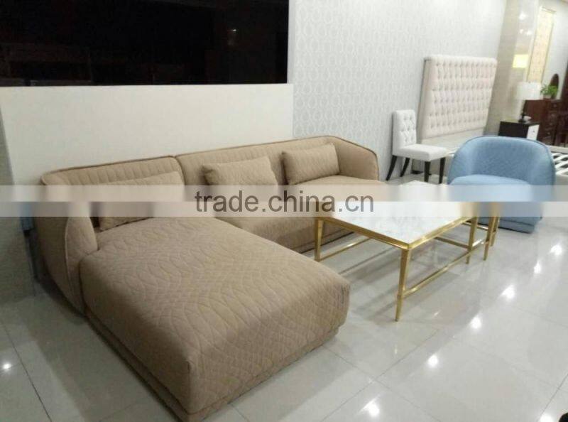 Italy Fashionable Colorful Fabric Living Room Sofa Couch/ Elegant Modern Retro Sectional Sofa Set With Chaise Daybed