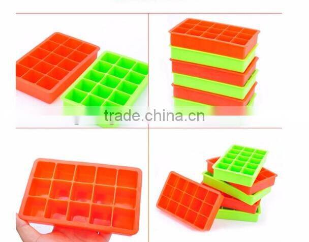 Amazon hot seller silicone quadrate ice cube tray