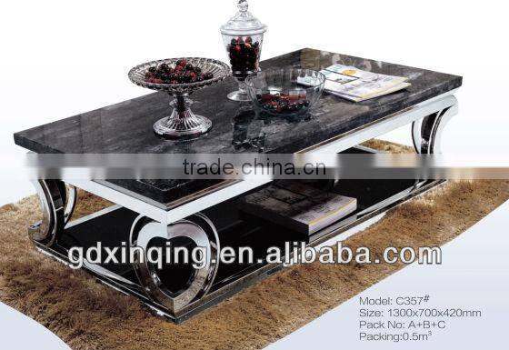 glass top sofa coffee table -C356