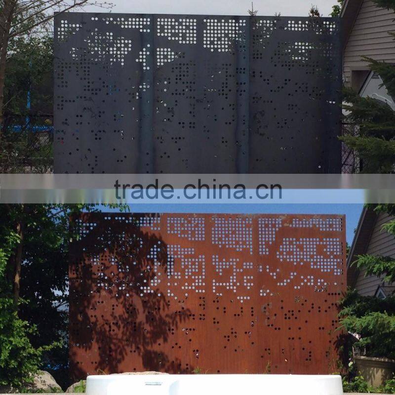 Outdoor Aluminum Decorative Laser Cut Corrugated Fencing Panels