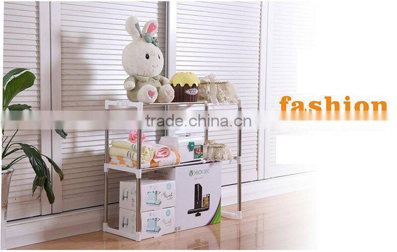 New Multifunction Stainless Steel Tool Kitchen 2 layers Microwave Oven Organizer Holder Storage Shelf Rack