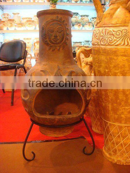 2012 new hot terracotta outdoor garden chimney