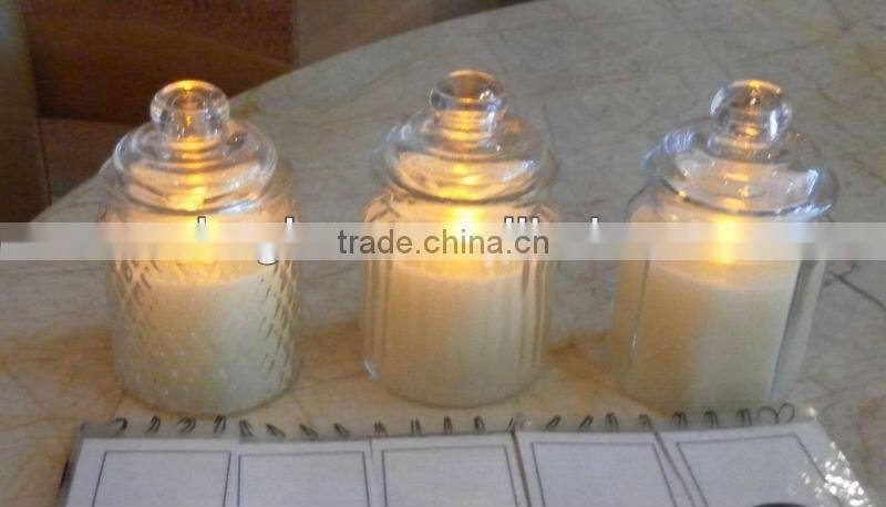 270ml glass candle jar with lid