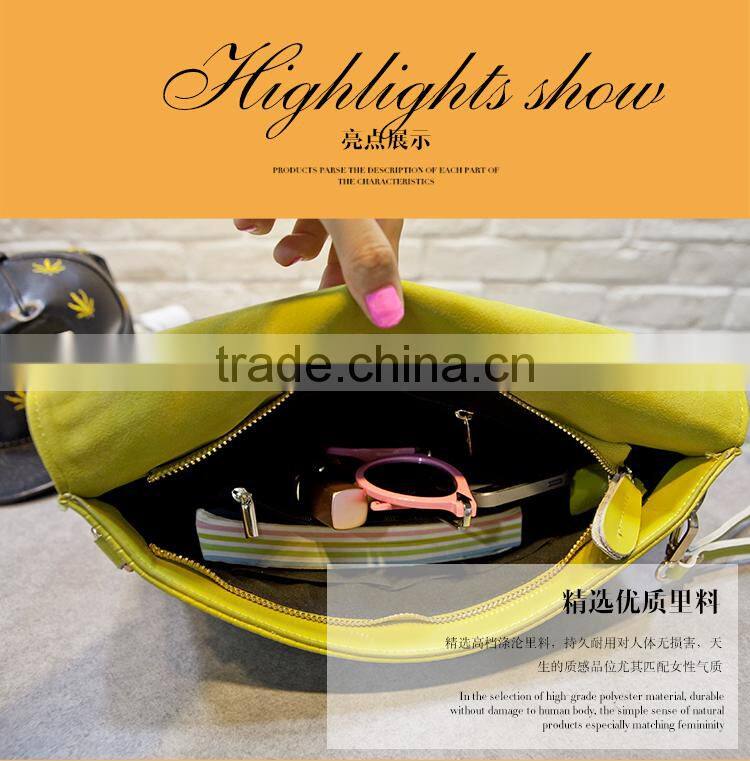 latest woman bag fashion colors bag pu handbag