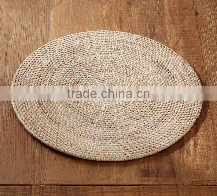 White washed color, vietnam rectangular place mat/ woven table mat
