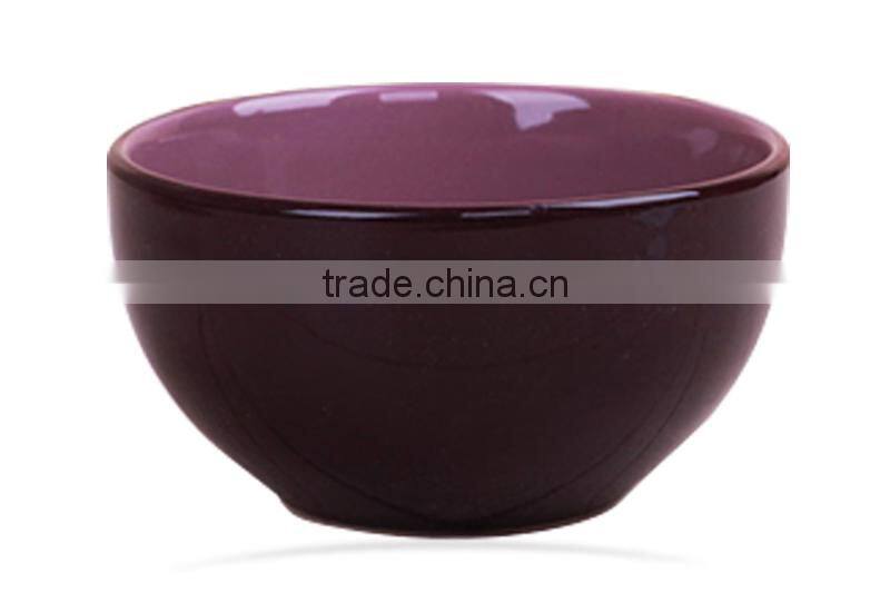 colorful two tone ceramic 12cm cereal bowl