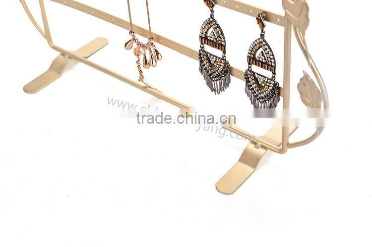 Metal jewelry display stand flower earrings and necklace display