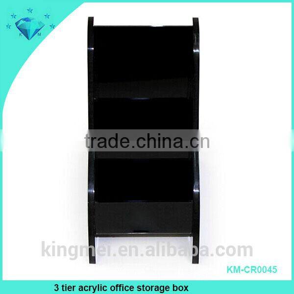table top black acrylic storage boxes