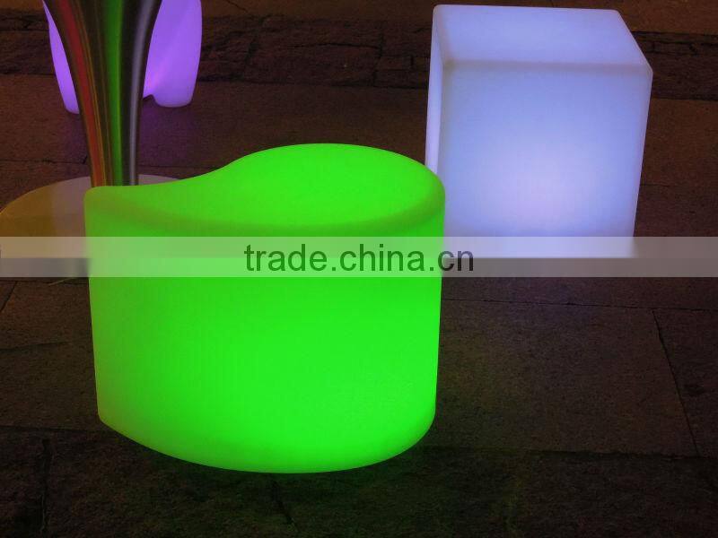 rechargeable led outdoor glowing cool stool