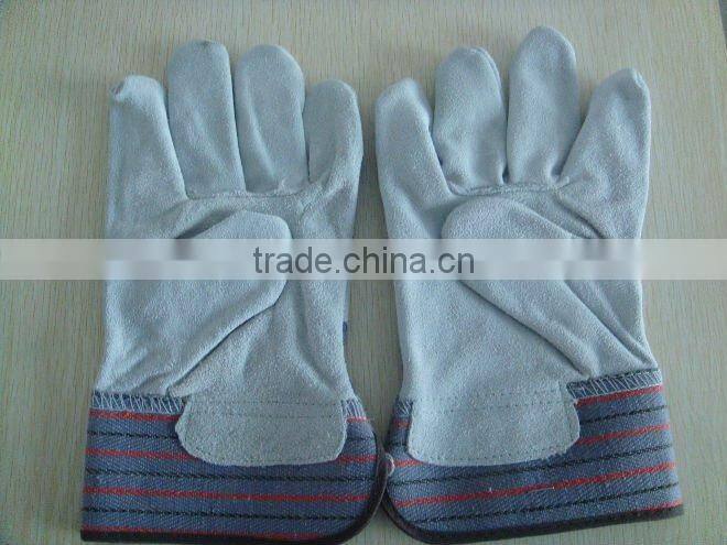 Red cow split Work glove