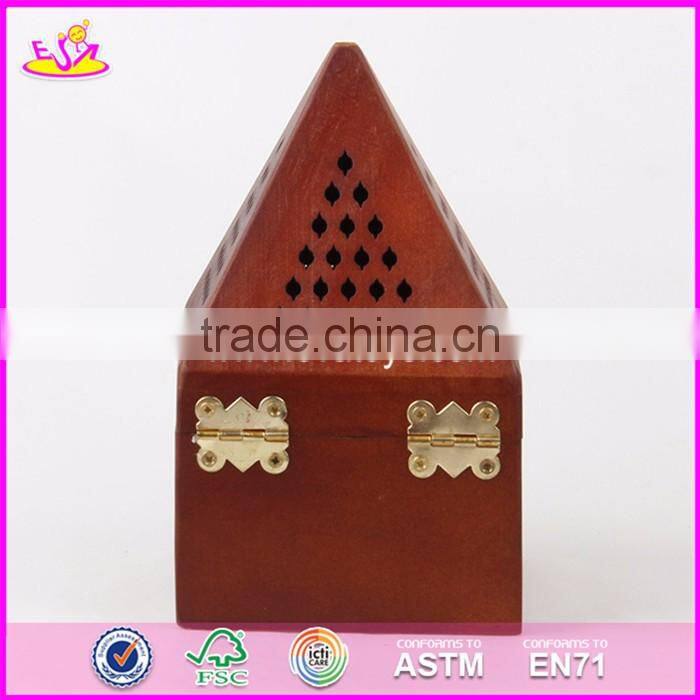 2017 New design flat roof wooden incense burner for sale W02A259