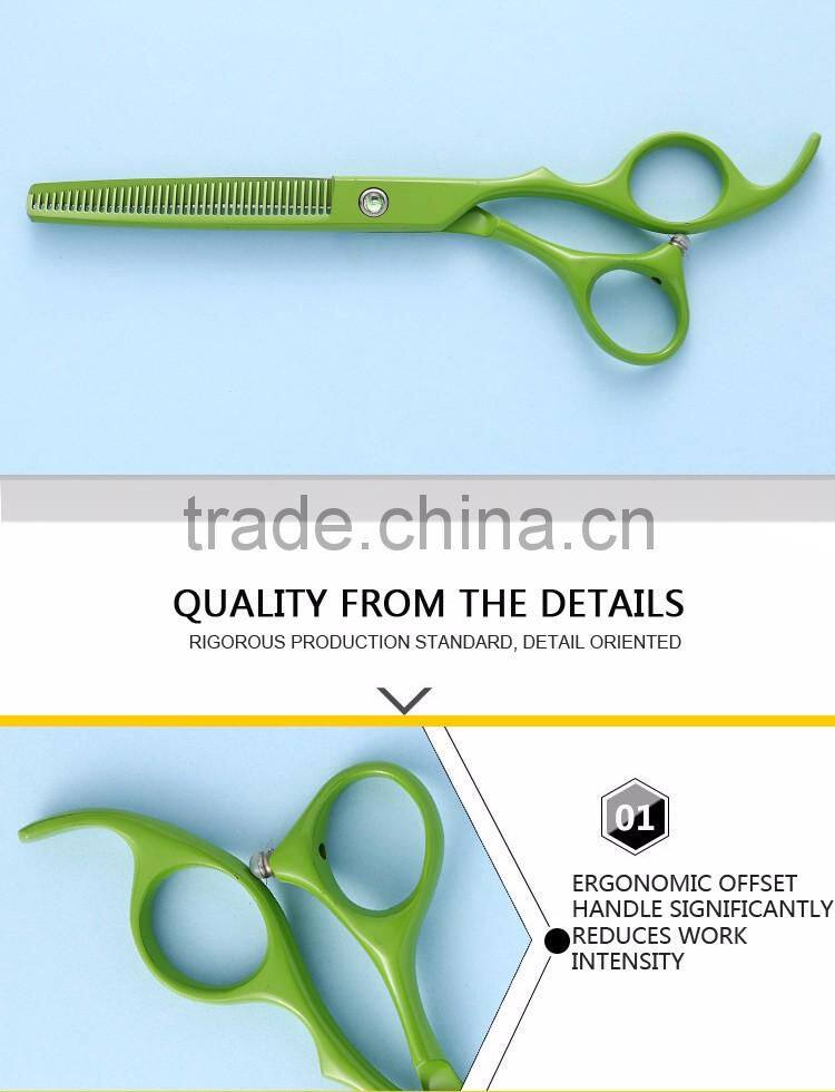 7 inch green color japanese pet / dog grooming scissors