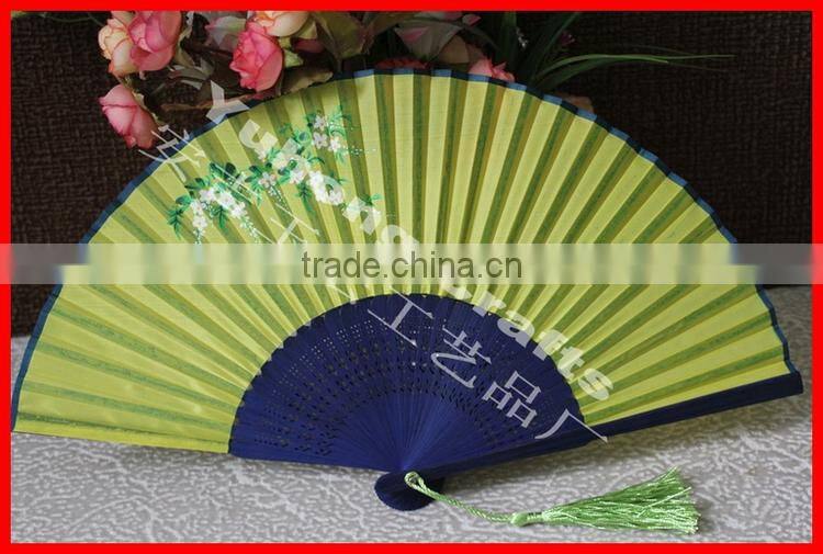 Colorful ladies bamboo fan for gift