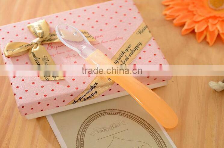 Factory sale BPA free newborn baby spoon silicone baby spoon