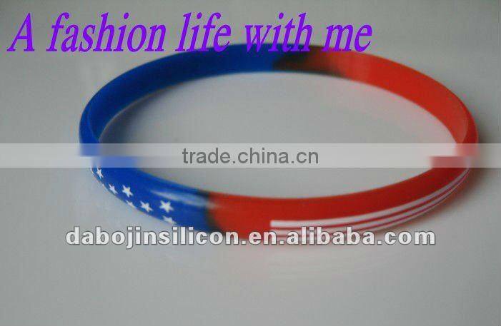 America flag silicone bracelet