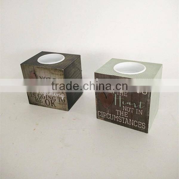 HOT SALE cheap decorative tea light wood candle holder