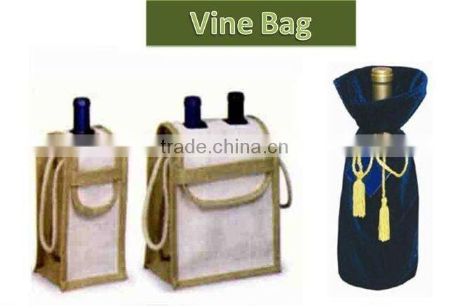 Jute wine bottle packaging