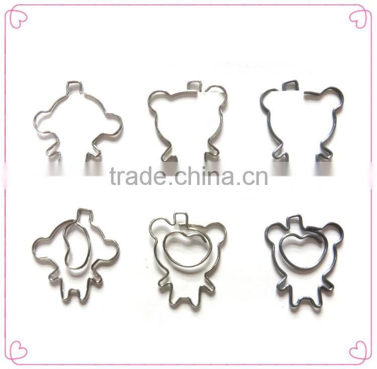 Nickel plated metal clip animal shape paper clips