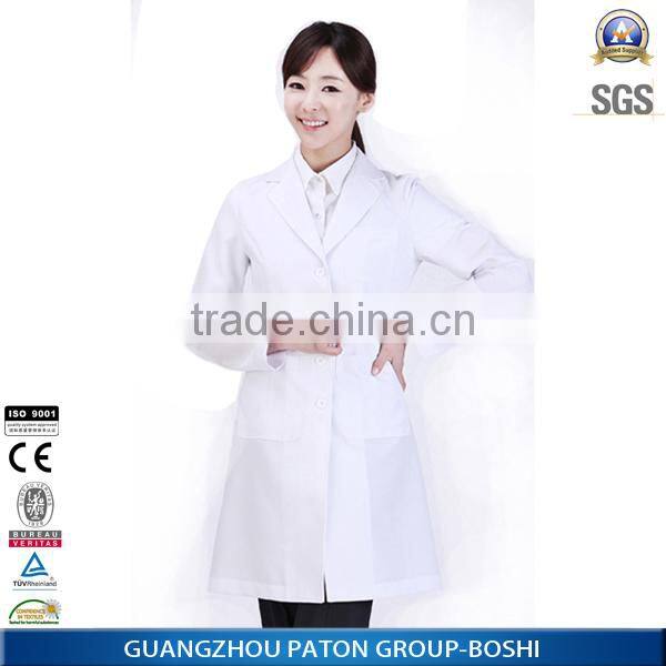 Wholesale 100% Cotton White Lab Coat For Doctors