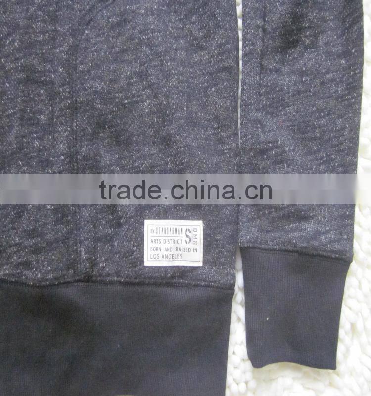 Men hot sale stock clothing cheap plain zipper-up french terry hoodies