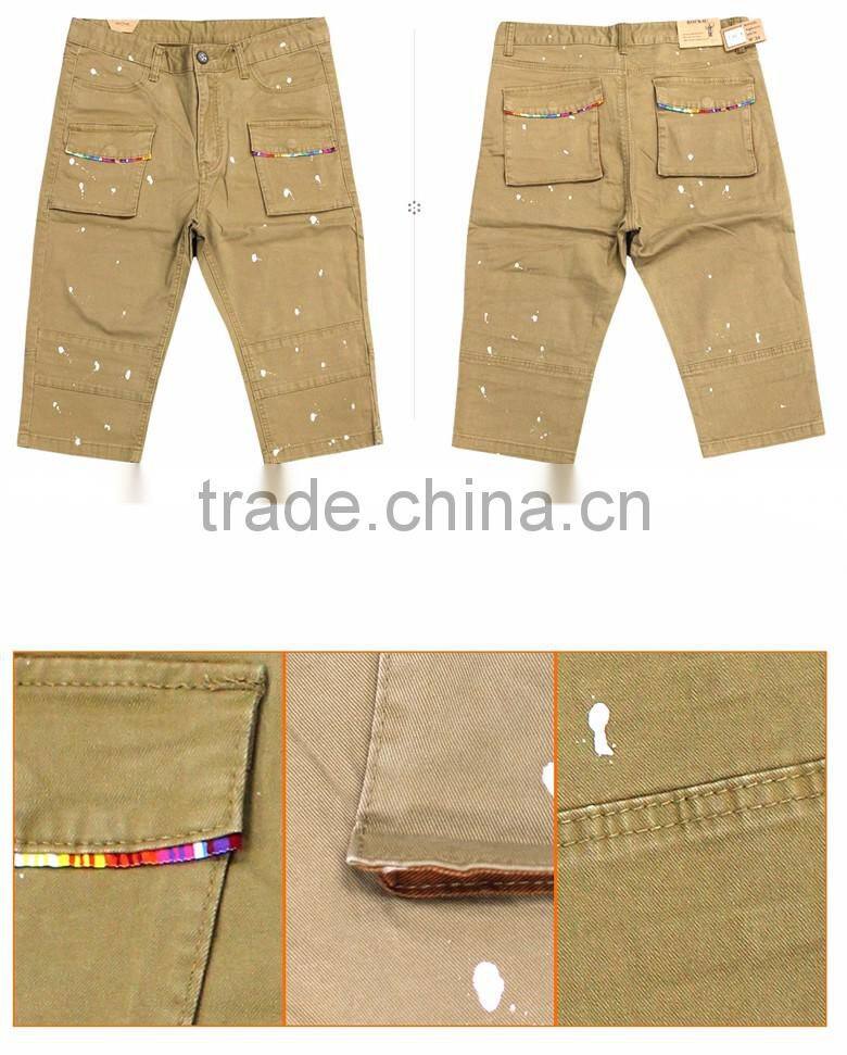 phs0708 casual summer short man's jeans cotton pants MOQ 300
