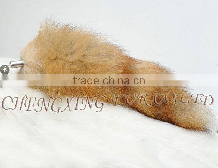 CX-R-42 Genuine Fox Fur Tail Key Chain