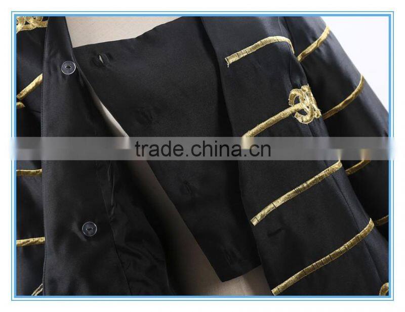 Fashion Polyester 2 Pcs Embroidery Skirt Suits With Lining