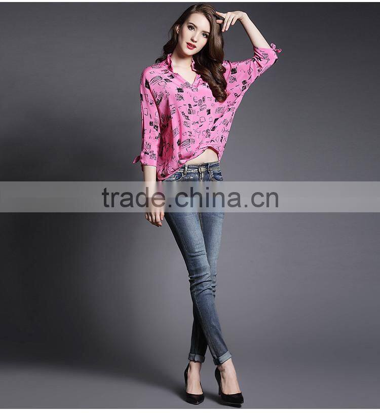 High quality hand painted silk shirt wholesale