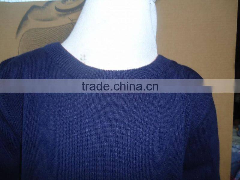 2016 kids navy blue hand knitted elbow patche sweaters for babies