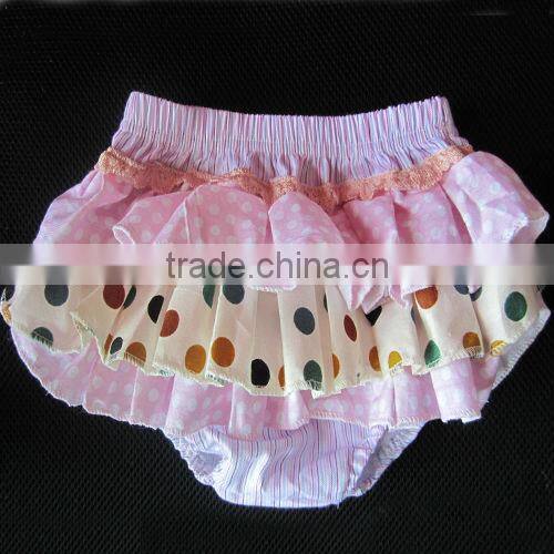 2015 boutique new style! Top quality wholesale kids lovely Fresh and simple single color lavender ruffled shorts for baby