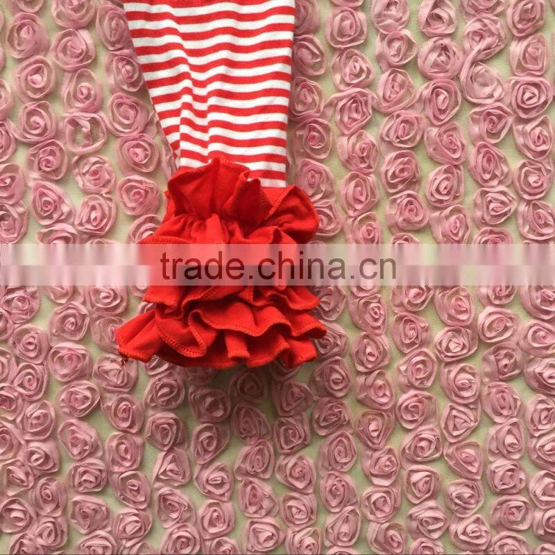 2016 hot sale baby stripe fuller ruffles icing pants baby icing leggings