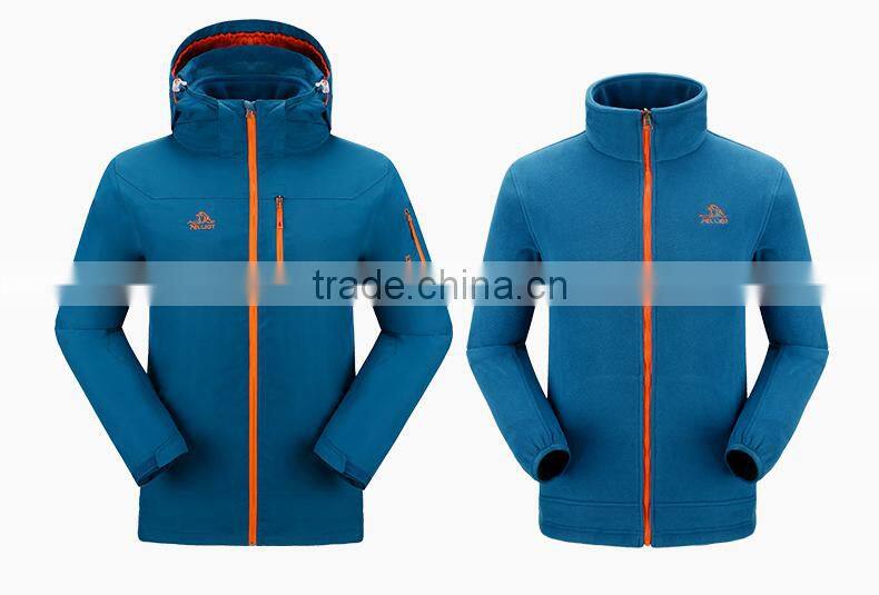 Factory price OEM outdoor apparel mens 3 in 1 windproof winter jackets