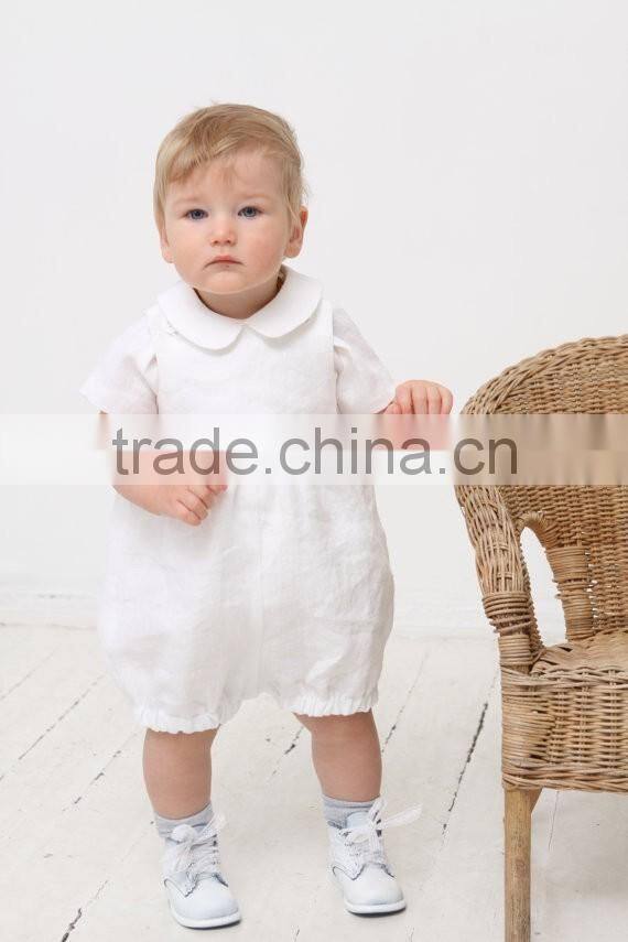Newborn Baby Boy Orangic Cotton Shortall Cute Fashion Plain Jon Jon Romper