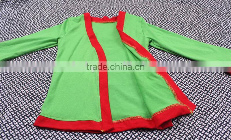 Knitting Cotton Green Color Girls Stylish Overall Fashion Smock-Frock Children Outer Garment