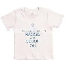 2016 Manufacturer new fashion cotton summer white printed baby T-shirts