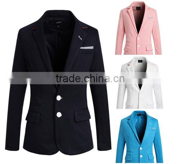 1 pc turn down collar bussiness new design long sleeve solid 4 colors for choice mens blazer jacket