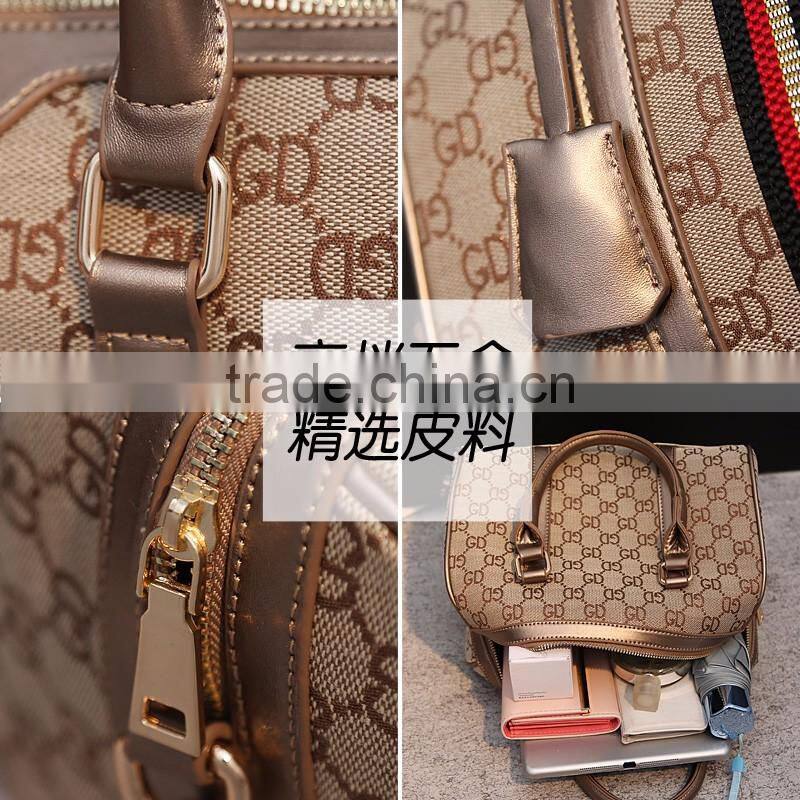 Guangzhou Wholesales Luxury Lady Pillow Bags Leather Handbag Boston Bag For Women