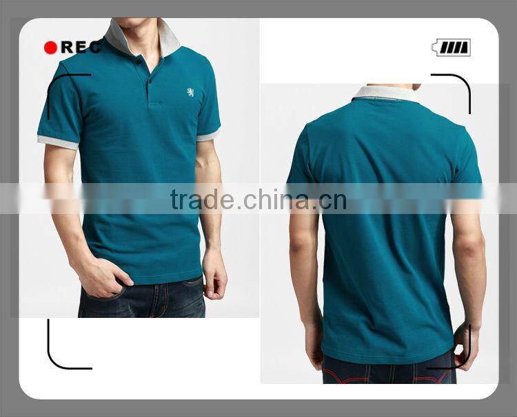 Mens cotton pique short sleeve emboridery polo Tshirts 201306