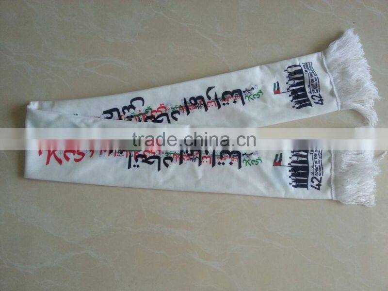 knitted polyester printed scarf